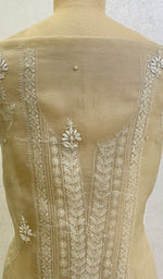 Load image into Gallery viewer, Women&#39;s Lakhnavi Handcrafted Pure Organza Chikankari Unstitched Kurta And Dupatta Set - HONC0139263

