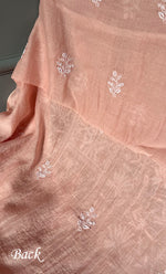 Load image into Gallery viewer, Women's Lakhnavi Handcrafted Mul Chanderi Unstitched Kurta And Dupatta Set- HONC0273557