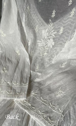 Load image into Gallery viewer, Women&#39;s Lakhnavi Handcrafted Mul Chanderi Semi - stitched Angrakha And Dupatta Set- HONC0303231
