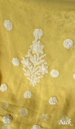 Load image into Gallery viewer, Women&#39;s Lucknowi Handcrafted Faux-Georgette Chikankari Suit Material - HONC0263414
