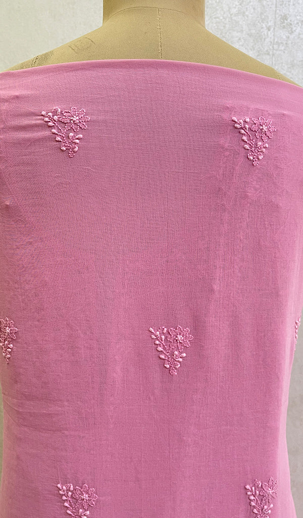 Women's Lakhnavi Handcrafted Cotton Chikankari Suit Material- HONC0126728