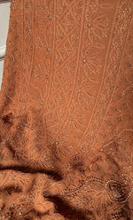 Load image into Gallery viewer, Women's Lucknowi Handcrafted Viscose Georgette Unstitched Chikankari Suit Material - HONC0325140