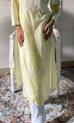 Load image into Gallery viewer, Women's Lucknowi Handcrafted Cotton Chikankari Kurti - HONC0330780