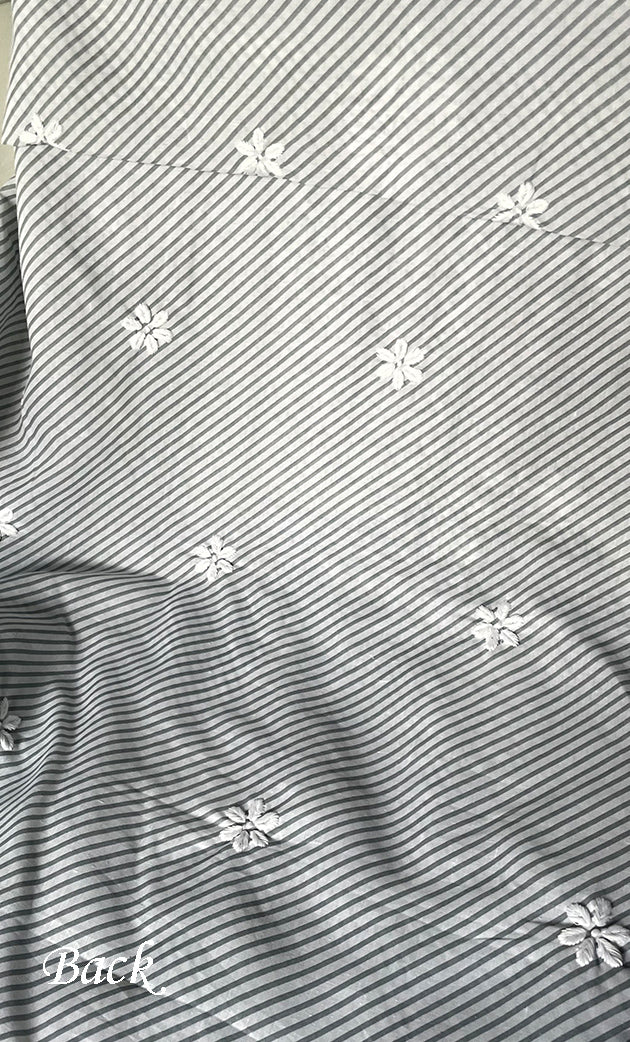 Shumaira Women's Lakhnavi Handcrafted Cotton Chikankari Unstitched Kurti Fabric - HONC0326383