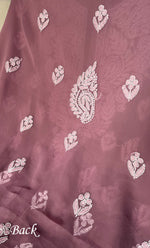 Laila Women's Lucknowi Handcrafted Faux-Georgette Unstitched  Chikankari Suit Material - HONC0330373