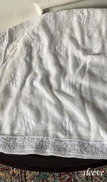 将图像加载到图库查看器中， Women's Lakhnavi Handcrafted Viscose Georgette Chikankari Kurti Fabric - HONC0343107