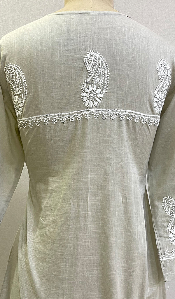 Uzma Women's Lucknowi Handcrafted Cotton Chikankari Kurti - HONC0213184