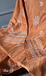 将图像加载到图库查看器中， Women&#39;s Lakhnavi Handcrafted Chanderi Silk  Semi - Stitched Kurta And Dupatta Set - HONC0284758
