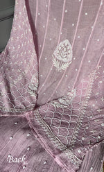 Load image into Gallery viewer, Women's Lakhnavi Handcrafted Mul Chanderi Semi - Stitched Anarkali And Dupatta Set - HONC0305938