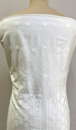 将图像加载到图库查看器中， Lucknowi Handcrafted Chanderi Chikankari Unstitched Men&#39;s Kurta Fabric - HONC0203309
