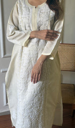 Load image into Gallery viewer, Naira Women&#39;s Lucknowi Handcrafted Cotton Chikankari Kurti - HONC0169053
