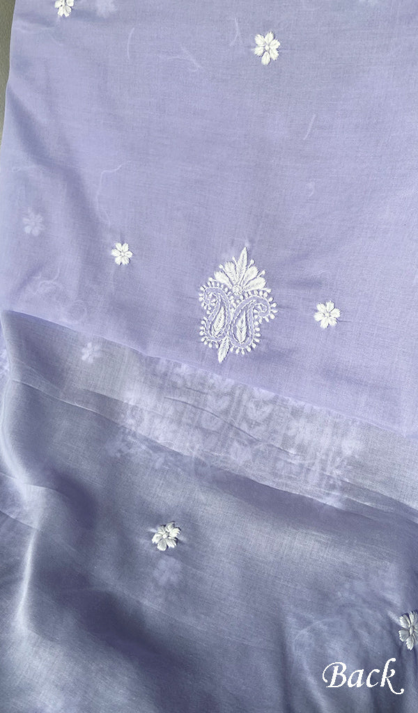 Women's Lakhnavi Handcrafted Cotton Chikankari Unstitched Kurti Fabric - HONC0368466