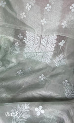 Load image into Gallery viewer, Women&#39;s Lakhnavi Handcrafted Organza Chikankari Unstitched Full Suit Material - HONC0287040
