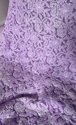 将图像加载到图库查看器中， Vamika Women's Lucknowi Handcrafted Faux-Georgette Unstitched Chikankari Suit Material - HONC0330337