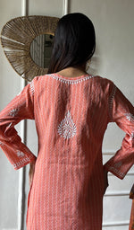 Load image into Gallery viewer, Women's Lakhnavi Handcrafted Cotton Chikankari Top - HONC0350779