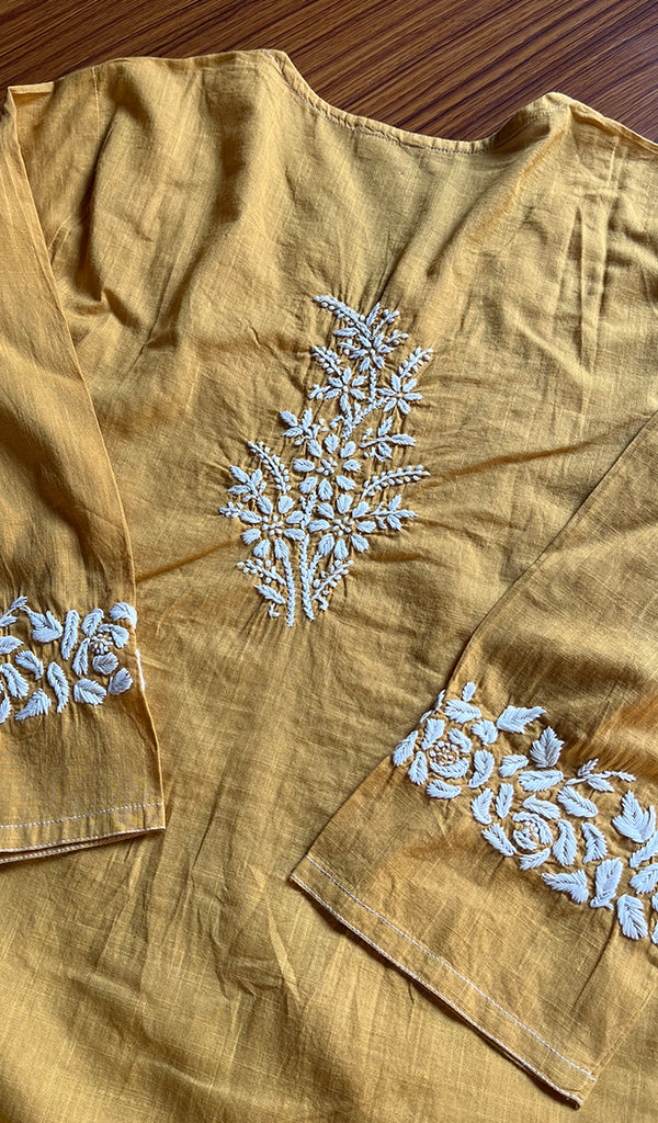 Women's Lucknowi Handcrafted Cotton Chikankari Kurti - HONC0301040