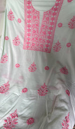 Women's Lakhnavi Handcrafted Cotton Unstitched Kurta And Dupatta Set - HONC0245299