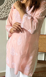 Load image into Gallery viewer, Ishani Women's Lakhnavi Handcrafted Mul Chanderi Chikankari Top - HONC0325418