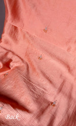 Load image into Gallery viewer, Women&#39;s Lucknowi Handcrafted Chanderi Silk Chikankari Full Suit Material - HONC020065
