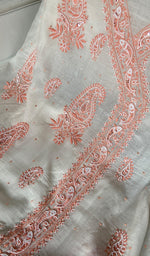 Load image into Gallery viewer, Women's Lakhnavi Handcrafted Mul Chanderi Unstitched Kurta And Dupatta Set - HONC0371881