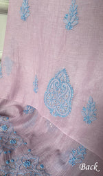 Load image into Gallery viewer, Women's Lakhnavi Handcrafted Mul Chanderi Unstitched Kurta And Dupatta Set - HONC0320354