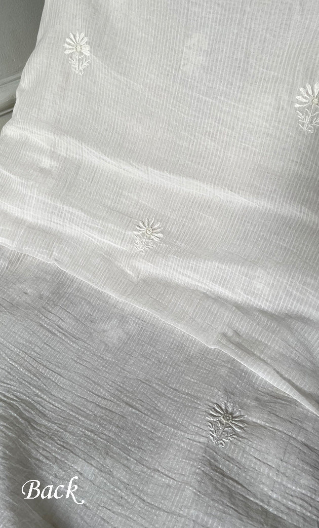 Women's Lakhnavi Handcrafted Maheshwari Mul Chanderi Kurta And Dupatta Set - HONC0312962