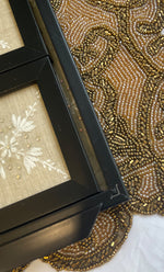 将图像加载到图库查看器中， Handcrafted Chikankari Tray with Two Coasters – Wooden Frame - HONC0310960
