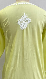 将图像加载到图库查看器中， Women&#39;s Lakhnavi Handcrafted Modal Cotton Chikankari Top - HONC0167492
