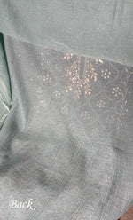 Load image into Gallery viewer, Women's Lakhnavi Handcrafted Mul Chanderi Unstitched Chikankari Full Suit Material - HONC0320708