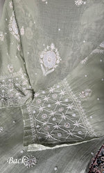 Load image into Gallery viewer, Women's Lakhnavi Handcrafted Mul Chanderi Semi - Stitched Anarkali And Dupatta Set - HONC0330162