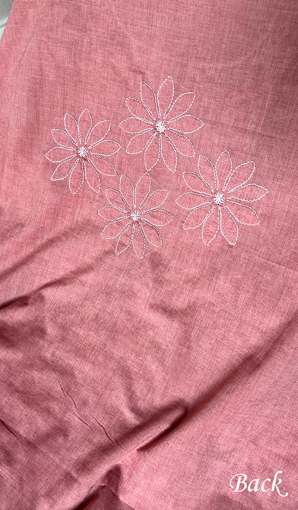 Hera Women's Lakhnavi Handcrafted Cotton Chikankari Suit Material - HONC0275053
