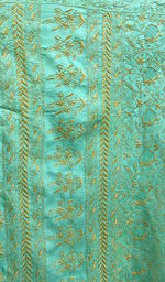 Load image into Gallery viewer, Women&#39;s Lakhnavi Handcrafted Tussar Silk Chikankari Saree - HONC0200130
