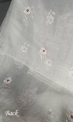 Load image into Gallery viewer, Women&#39;s Lakhnavi Handcrafted Pure Organza Chikankari Unstitched Kurta And Dupatta Set- HONC0307959

