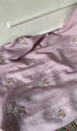 Load image into Gallery viewer, Mahira Women's Lakhnavi Handcrafted Mul Chanderi Unstitched Chikankari Full Suit - HONC0355238