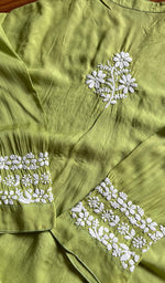 Load image into Gallery viewer, Women&#39;s Lucknowi Handcrafted Cotton Chikankari Kurti - HONC0301011
