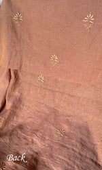 Load image into Gallery viewer, Women&#39;s Lakhnavi Handcrafted Tissue Chanderi Unstitched Kurta And Dupatta Set - HONC0270057
