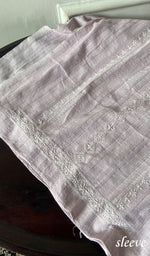将图像加载到图库查看器中， Aarya Lucknowi Handcrafted Cotton Unstitched Chikankari Unstitched Unisex Kurta Fabric - HONC0888456