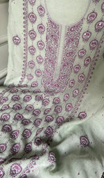 Load image into Gallery viewer, Women's Lakhnavi Handcrafted Unstitched Mul Chanderi Kurta And Dupatta Set - HONC0324066