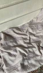将图像加载到图库查看器中， Women's Lakhnavi Handcrafted Muslin Unstitched Chikankari Full Suit - HONC0344385