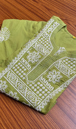 Load image into Gallery viewer, Women&#39;s Lucknowi Handcrafted Cotton Chikankari Kurti - HONC0301053
