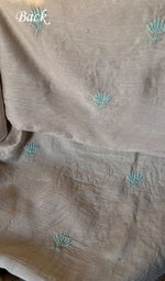 Load image into Gallery viewer, Women&#39;s Lakhnavi Handcrafted Unstitched Munga Silk Chikankari Kurta And Dupatta Set- HONC0280936
