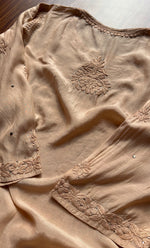 Load image into Gallery viewer, Women&#39;s Lakhnavi Handcrafted Muslin Chikankari Kurti- HONC0175642
