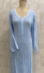 将图像加载到图库查看器中， Women&#39;s Lakhnavi Handcrafted Viscose Georgette Chikankari Kurti- HONC0268917

