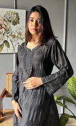 Load image into Gallery viewer, Inaya Women&#39;s Lucknowi Handcrafted Muslin Chikankari Kurti - HONC0202210
