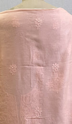 将图像加载到图库查看器中， Women&#39;s Lakhnavi Handcrafted Chanderi Silk Chikankari Full Suit Material - HONC0132752
