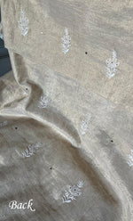 Load image into Gallery viewer, Women&#39;s Lakhnavi Handcrafted Tissue Chanderi Unstitched Kurta And Dupatta Set - HONC0267158

