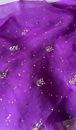 Load image into Gallery viewer, Marifa Women&#39;s Lakhnavi Handcrafted Pure Organza Chikankari Unstitched Kurta And Dupatta Set- HONC0296141
