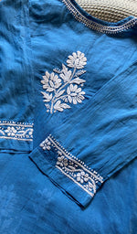 将图像加载到图库查看器中， Women&#39;s Lucknowi Handcrafted Cotton Chikankari Kurti - HONC0301056
