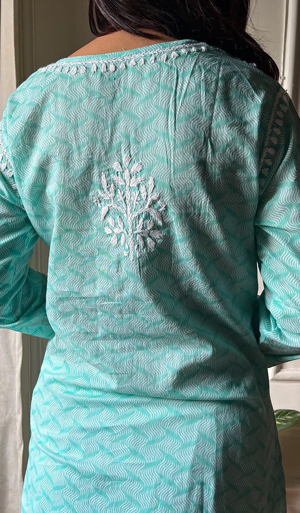 Women's Lucknowi Handcrafted Cotton Chikankari Kurti - HONC0290215