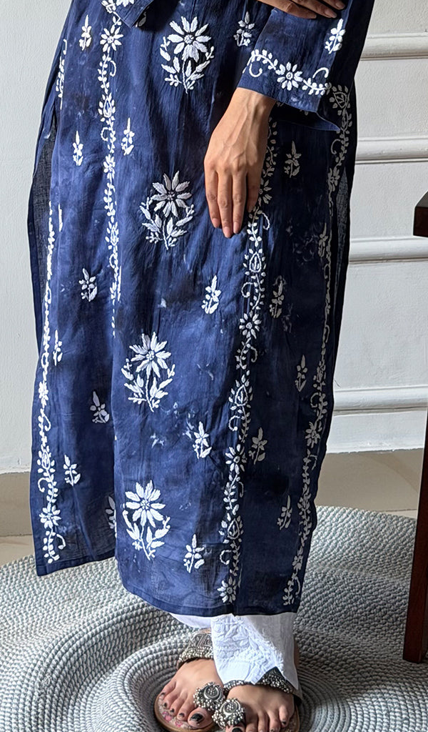 Women's Lucknowi Handcrafted Cotton Chikankari Kurti - HONC0348446
